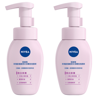 NIVEA 妮維雅 玫瑰胺基酸微米淨膚泡泡慕斯 煥白修護, 180ml, 2瓶