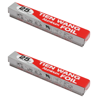 TW 天王 鋁箔 1呎 廚房燒烤烘焙保鮮必備, 2盒, 750cm