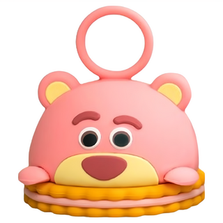 Disney 迪士尼 餅乾造型磁吸充, 1個, 熊抱哥 粉色