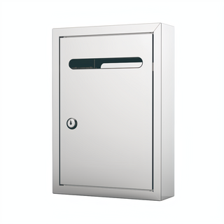 巧夫人 美式信箱, 不鏽鋼材質, W21.1 x D6.8 x H29.9 (CM), H-210, 1個