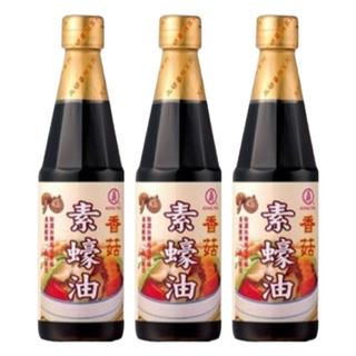 工研 香菇素蠔油，100%純釀造，全素或純素者可食, 560g, 3瓶