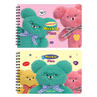 PINKFOOT 芥末熊每週計畫本2件組, 混和顏色, 1組