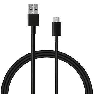 TWO.M Micro USB 鋁合金快速傳輸充電線, 3A快速充電, 100cm, 黑色, 1條