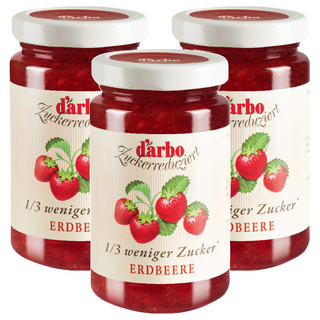 d'arbo 徳寶 80%果肉減糖草莓果醬 減糖30%, 250g, 3罐