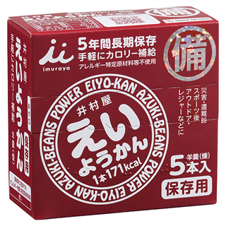 imuraya 井村屋 防災用 紅豆羊羹 5年長期保存, 300g, 1盒
