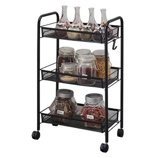 小麥購物 大容量置物推車 3層 C419 1475g, 黑色, 1個