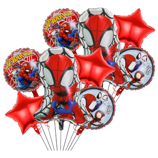 MY 鋁質氣球5件組, 蜘蛛俠 多色, 2組