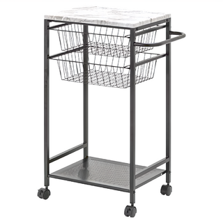 ikloo 宜酷屋 多功能三層手扶活動餐車, 黑色, 3層