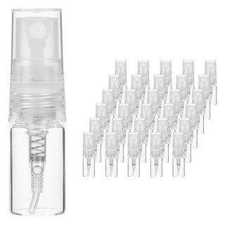 PP蓋噴霧分裝瓶 2ml, 35個, 透明(容器)+透明(瓶蓋)