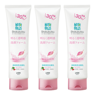 LION 獅王 植物物語 清爽明亮洗面乳 增量版, 130g, 3條