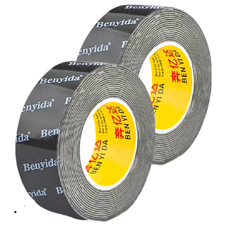 奔億達 超強力雙面膠 3cm, 黑色, 2個