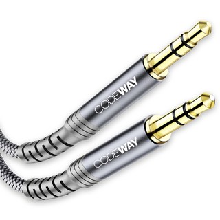 CODEWAY 3.5mm AUX 公 to 公 音源線 音響/車用/耳機通用 1m, 黑色, 單一商品, 1條