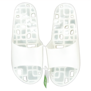 TAY SONG 太松 方格排水浴室拖鞋 台灣製 L, 白色, 1雙