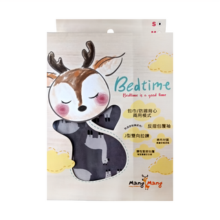 Mang Mang 小鹿蔓蔓 Bedtime嬰兒包巾 經典灰-草泥馬
