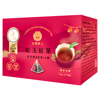 台灣茶人 100%金葉金獎台灣茶 日月潭紅玉紅茶, 2.5g, 15包, 1盒