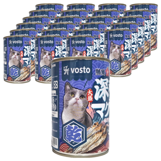 A vosto 大盛深海罐 主食泥罐 400g*24罐 貓罐頭, 鮪魚 + 小魚乾
