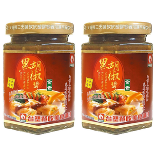 台塑餐飲 全素黑胡椒醬, 濃郁香氣 微辣口感, 280g, 2罐