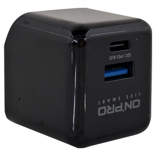 ONPRO PRO版 Type-C + USB 第三代快充小豆腐/充電器, 曜石黑, 1個