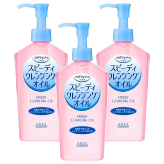KOSE 高絲 softymo 絲芙蒂 乾濕兩用瞬淨卸妝油, 一次卸除防水彩妝和睫毛膏, 含有8種植物油, 手濕臉濕皆可使用, 溫和配方, 240ml, 3瓶