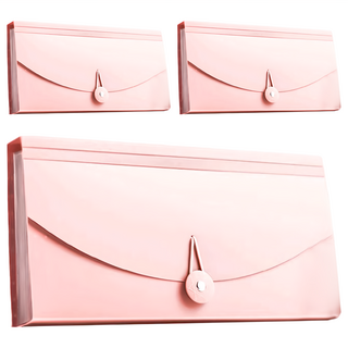 小麥購物 文件夾/風琴夾/票據本, 櫻花粉, 3個