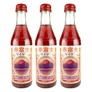 木村飲料 紅富士山葡萄風味汽水, 240ml, 3瓶