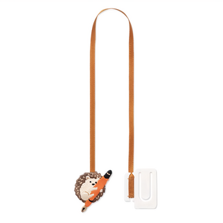 MIDORI 刺繡書籤夾, 動物造型書籤, 筆記本吊飾, 刺繡工藝, 刺蝟, 1個