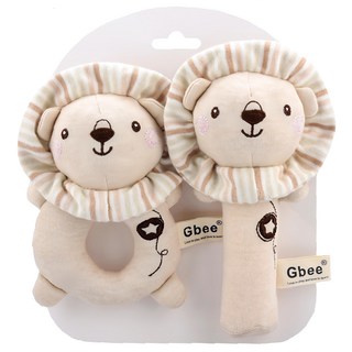 Gbee 搖鈴手抓棒 彩棉獅子, 1組