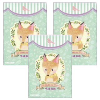 COSMOS 小可愛吸油面紙 9x6cm 超輕柔紙質 吸油新觸感!, 150張, 3包