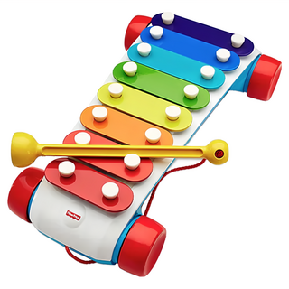 費雪 鐵琴 敲擊琴鍵 演奏出動人的旋律 鮮豔色彩和悅耳琴聲 激發五感發展 多種玩法 帶來無限樂趣, 彩虹, 1個