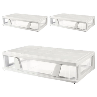 抽屜式床底收納箱, 優質PP材質, 居家辦公適用, 01, 3個