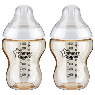 Tommee Tippee 湯美天地 Closer to Nature PPSU 奶瓶套裝, 配有升級版柔軟奶嘴, 透明, 260ml, 2個