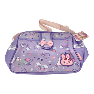 UM 肩背包 星星獨角獸兔子圖案, 夢幻紫, 1個