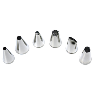 TRIARROW 三箭牌 不鏽鋼花嘴6件組, 銀色, 1組