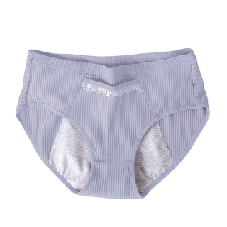 螺紋棉中腰暖宮生理褲 Set，加寬防側漏超安心, XL, 顏色隨機