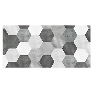 SGS 設計款質感加厚硅藻土吸水墊 搭配不鏽鋼牙刷架, 25 x 12 x 0.4cm, 六角銀河 黑白灰色, 1個