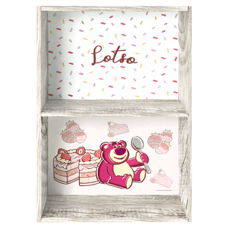 收納王妃 迪士尼 熊抱哥 木紋雙層空櫃 42.5 x 29.5 x 60.5cm, 甜點蛋糕粉色