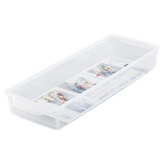 SANADA長型收納盒 日本製造 廚房冰箱桌面收納整理 瓶罐小物收納, 透明, 1入
