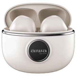 aiwa 愛華 真無線藍牙耳機 AT-X80V，ENC降噪，IPX5生活防水，支援Siri和Google語音助理，兼容IOS及Android系統, 白色