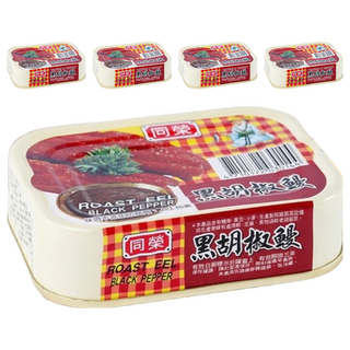 同榮 黑胡椒鰻, 保證不含防腐劑,化學色素, 黑胡椒入鰻魚好滋味, 100g, 5罐