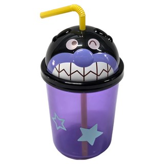 ANPANMAN 麵包超人 轉蓋吸管杯 細菌人, 1個, 330ml