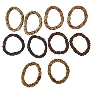 Brilliant Beauty 耀眼美人 時尚編織彈力髮圈 10入