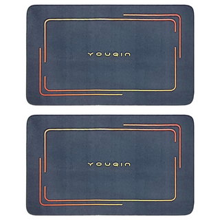 YOUQIN 矽藻土軟地墊 2入, 60 x 40cm, 科技炫黑, 1組