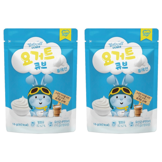 Cheeki monki 萌寶寶 優格餅, 原味, 16g, 2包