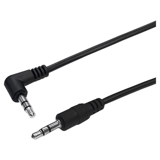 i-gota 愛購它 AUX 立體聲音源線 3.5mm公 - 3.5mm母 90度 L型公對公 高音質 無損傳輸 1.8m/3m/5m, 3.5PP02-L, 1條, Black
