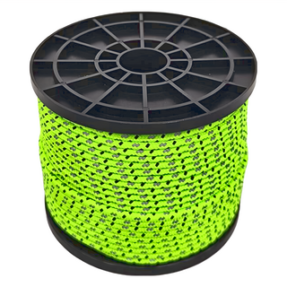 反光營繩 4mm粗 聚丙烯材質 高亮反光 夜間更醒目, 螢光綠, 1組
