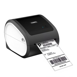 AIMO 愛墨 條碼標籤熱感應打印機 D520 黑色, 高速熱感應, 多種標籤尺寸, 1組