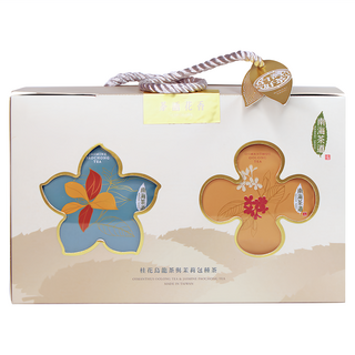 南海茶道 茶語花香茶包禮盒, 桂花烏龍茶 + 茉莉包種茶, 1盒