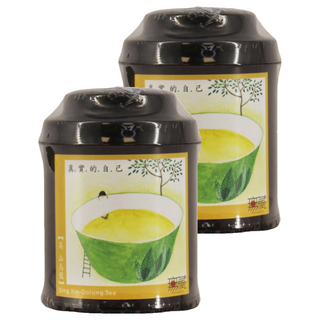 無藏茗茶 阿里山故事茶 高山烏龍 小茶罐, 半發酵, 特殊花香, 金黃茶湯, 甘甜濃郁, 冷泡熱飲都適合, 18g, 1罐, 2罐