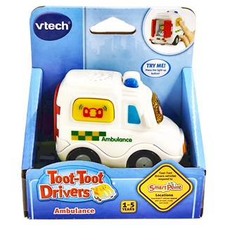 vtech 偉易達 嘟嘟聲光互動車 救護車, 1個, 8.5 x 6 x 7cm