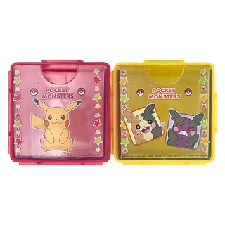 Skater 寶可夢 積木型小物收納盒 7.6 x 7.6 x 7.1cm 2個, 紅色 + 黃色, 1格